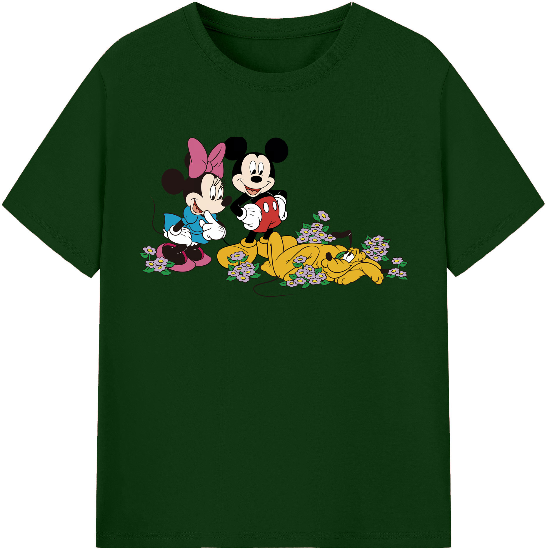 （画像用） ミッキーマウス Mickey Mouse 綿100％半袖Tシャツ（フロントプリント）